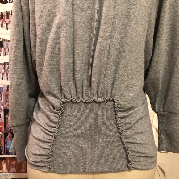 Free People Grey 3/4 Sleeve Cardigan w buttons - Picture 6 of 7
